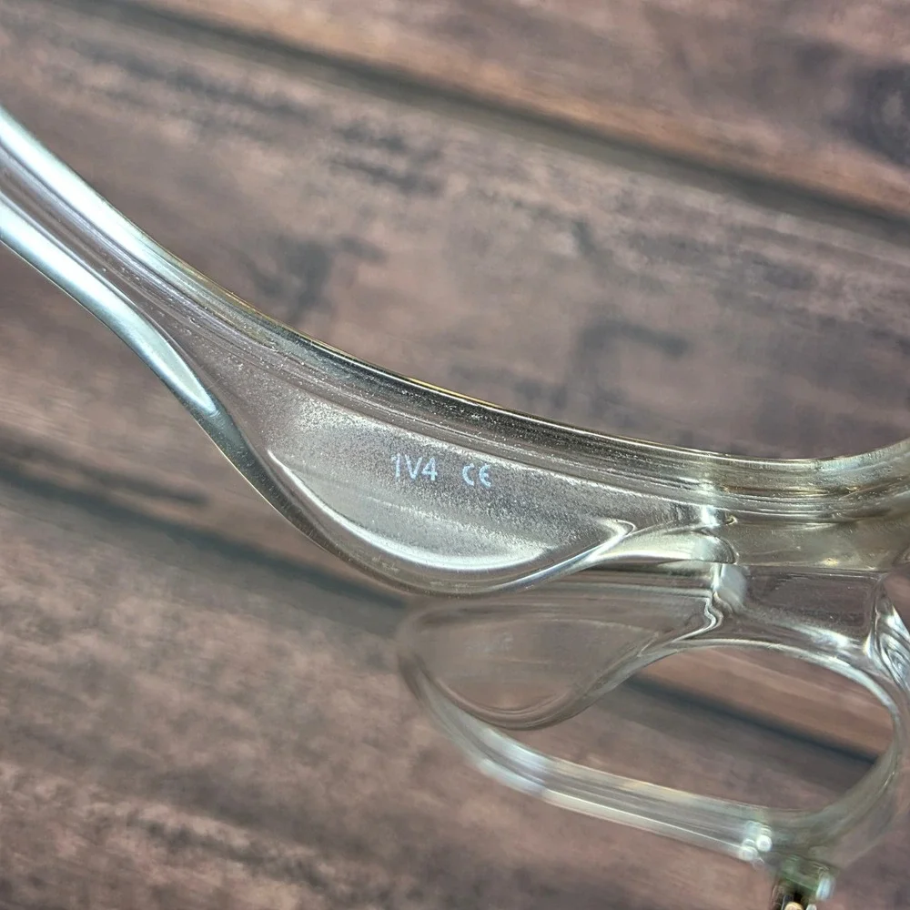 The Marc Jacobs Clear Square Eyeglass Frames Gold Temples 53-15 1V4 Women